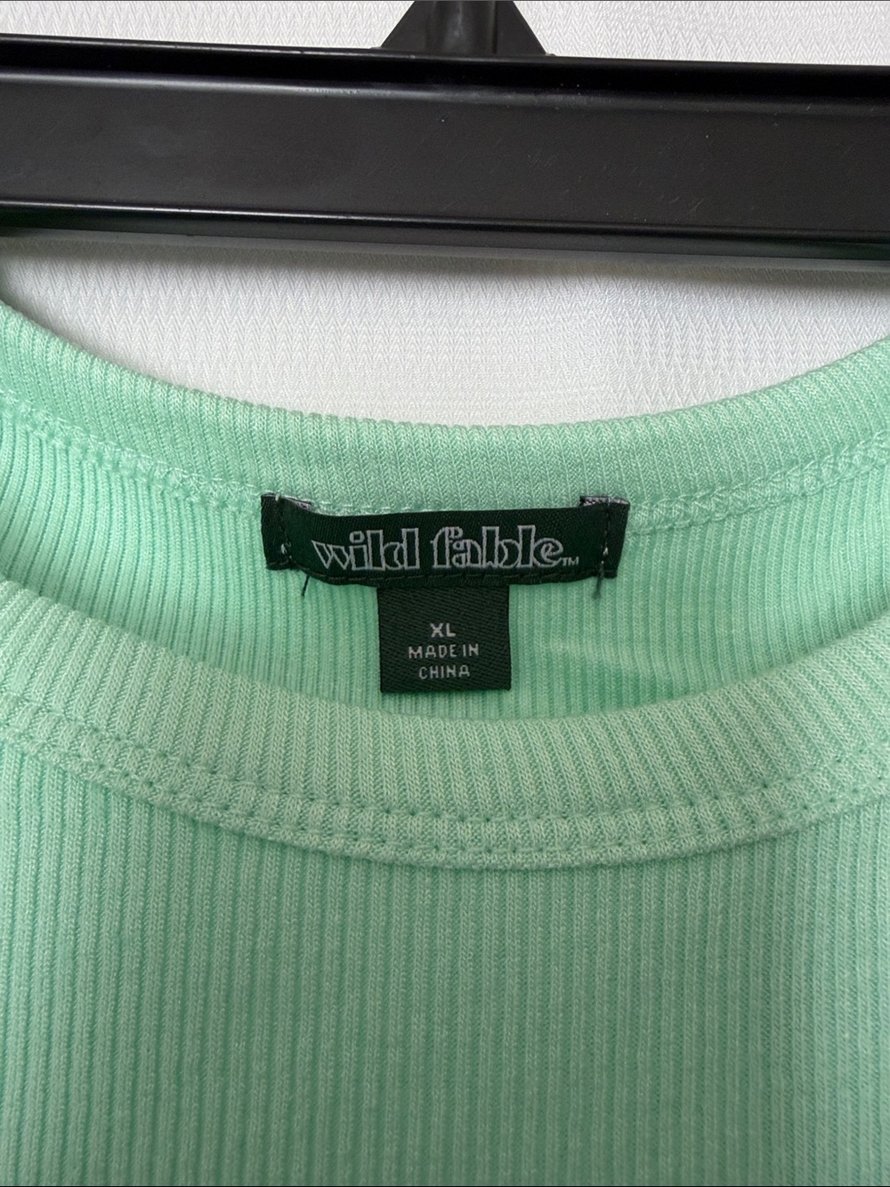 wild fable Mint Green Ribbed Sleeveless Shell-Embroidered Tank NWT - Picture 3 of 5